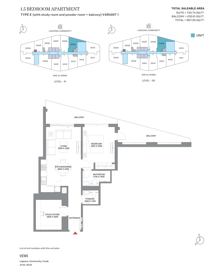 1.5 bedroom